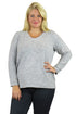 V-Neck Comfort Collection Long Sleeve Top - Plus Size - La Cera