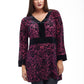 Velour Burnout Jacquard Trimmed Tunic - La Cera