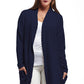 La Cera Shawl Collar Long Cardigan - La Cera - 7