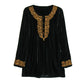 Gold Leaf Velour Plus Size Top - La Cera