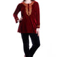 Gold Leaf Velour Plus Size Top - La Cera