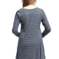 La Cera Asymmetrical Striped Tunic Top - La Cera