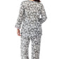 Rayon Sage Floral Pajamas - La Cera