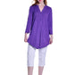 La Cera Pleat Front Rayon Solid Tunic