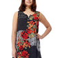 Printed Sleeveless A-Line Top