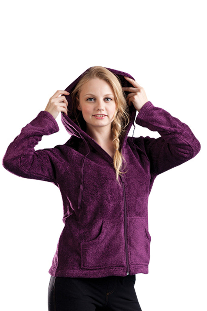 La Cera Plush Hooded Fleece Jacket - La Cera