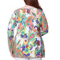Paisley Printed Wrap Tunic - Plus Size