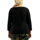 Plus Size La Cera Solid Cowl Neck Top
