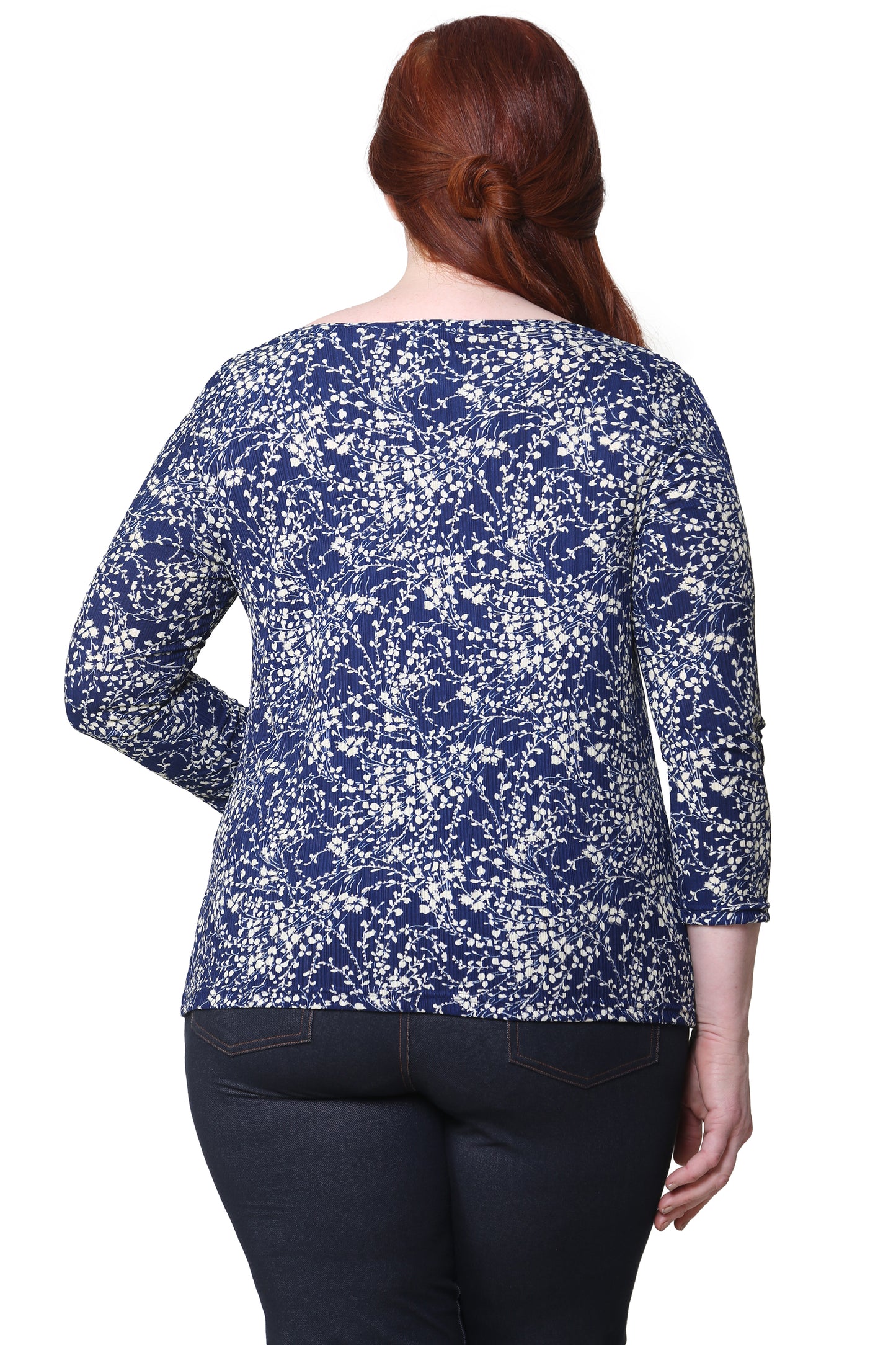 Plus Size La Cera Lucerne Floral Cowl Neck Top