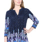 La Cera Renaissance Paisley Print Tunic