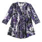 La Cera Pleat Front Animal Printed Tunic - La Cera