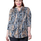 Plus Size La Cera Malabar Batik Print Tunic