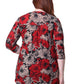 Túnica con estampado de rosas de medianoche La Cera talla grande