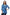 La Cera Pleat Front Printed Tunic Tie-Dye Blue - La Cera