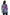 La Cera Pleat Front Printed Tunic Purple - La Cera