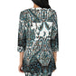 La Cera Pleat Front Paisley Tunic - La Cera