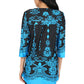La Cera Pleat Front Printed Tunic