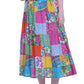Vibrant Patchwork Tiered Maxi Skirt