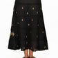 La Cera Embroidered Detail Peasant Skirt - La Cera