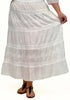 La Cera Embroidered Detail Peasant Skirt - La Cera