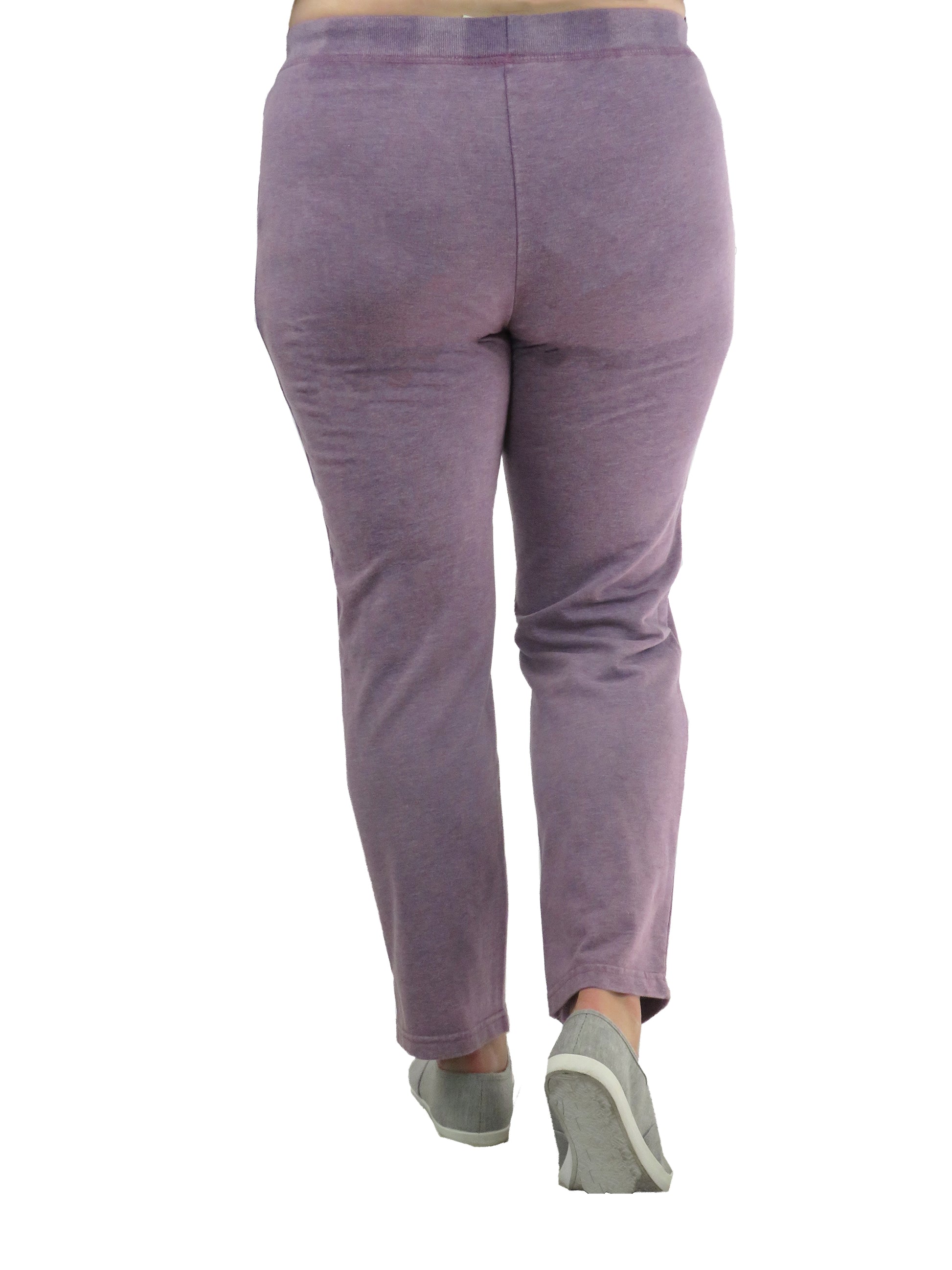 Heathered French Terry Drawstring Pants - Plus Size - La Cera