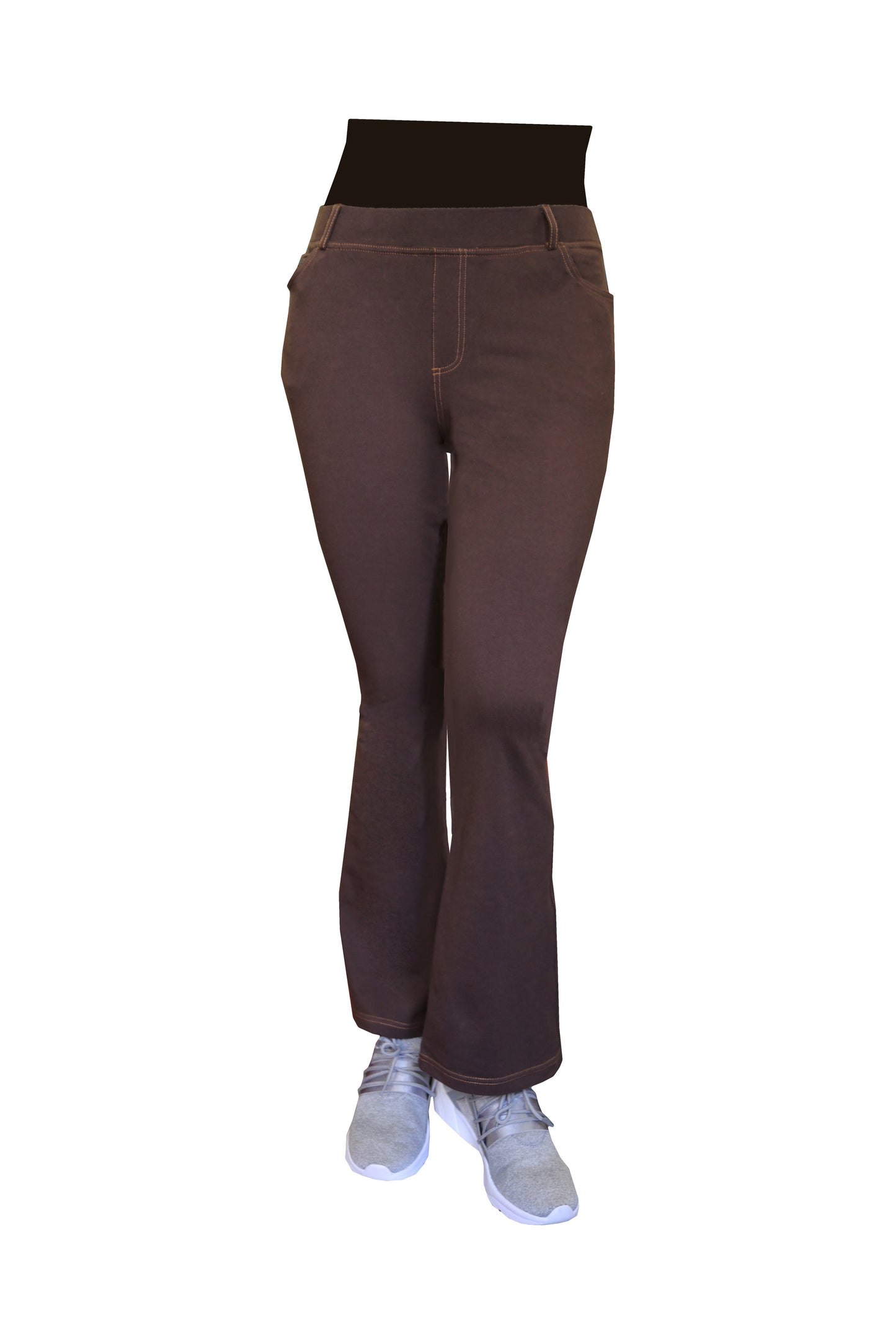 Pantalón con corte de bota de punto elástico de talla grande La Cera
