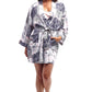 Rayon Navy and Pink Printed Robe - La Cera