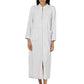 Rose Print Minky Zip Front Fleece Robe - La Cera