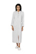 Rose Print Minky Zip Front Fleece Robe - La Cera