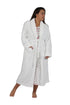 La Cera Textured Full Length Fleece Bath Robe - Plus Size - La Cera