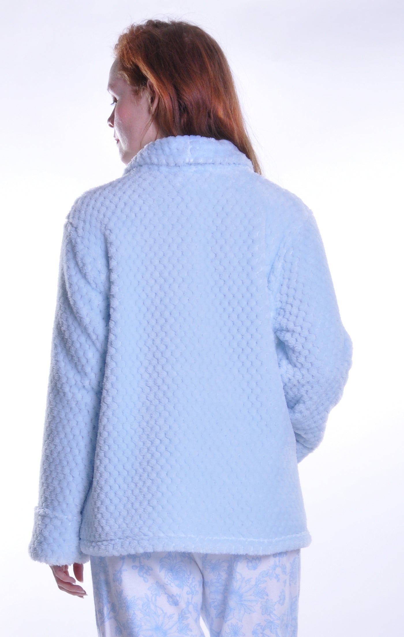 Honeycomb Fleece Bed Jacket - La Cera