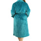 La Cera Plush Fleece Long Robe - Plus Size