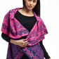 La Cera Swirl Patterned Shawl Poncho - La Cera