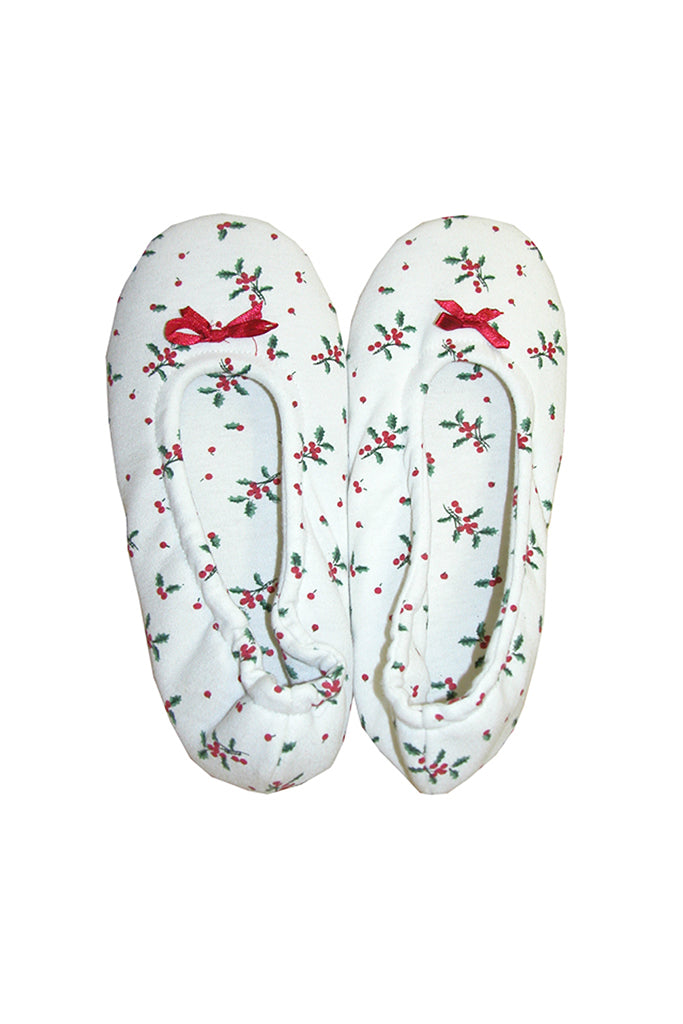 Holiday Mistletoe Slippers - La Cera